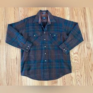 Vintage Plaid Button-Up Shirt
